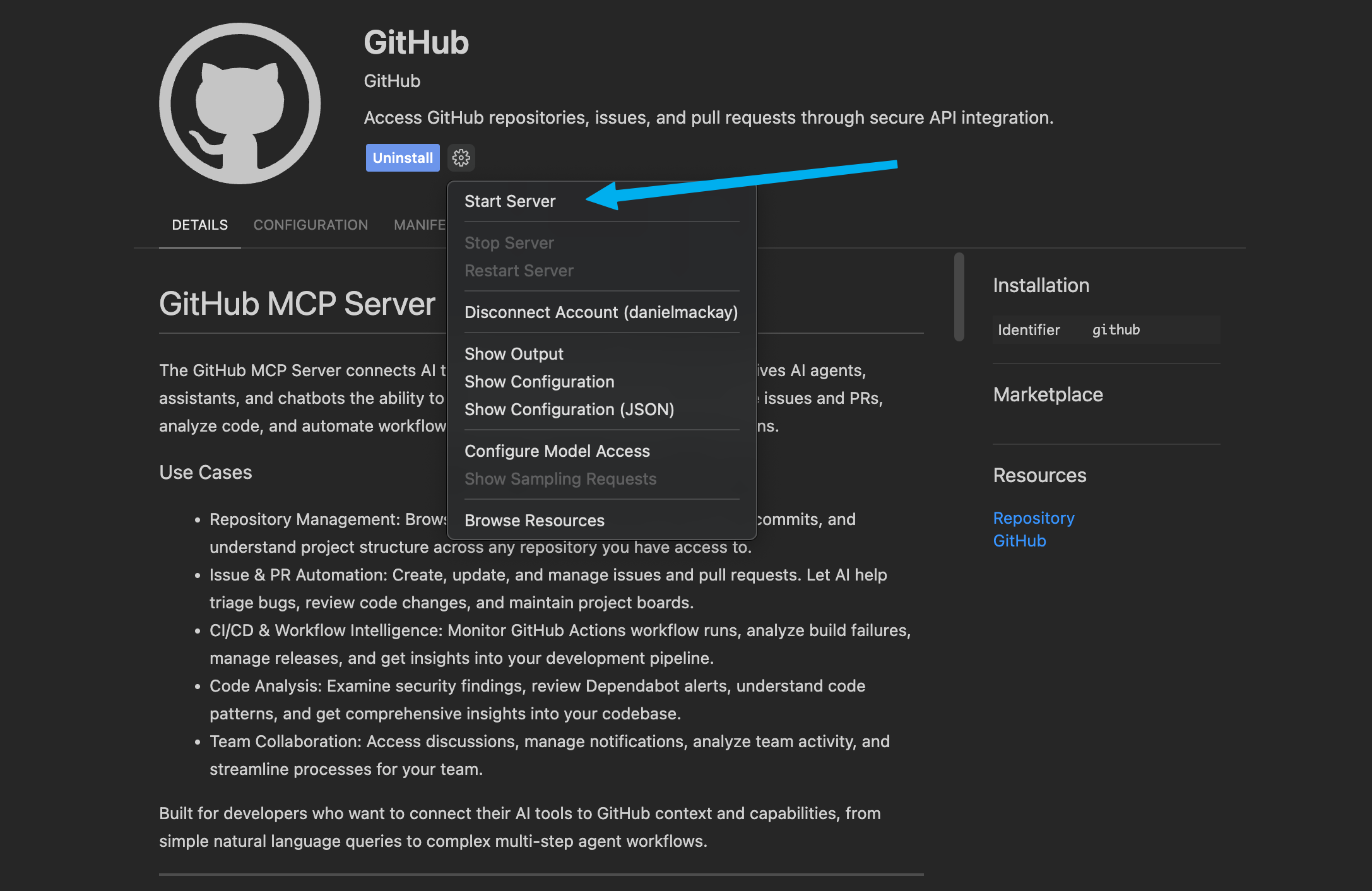 GitHub MCP Server Authentication