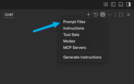 Creating a prompt file in VS Code